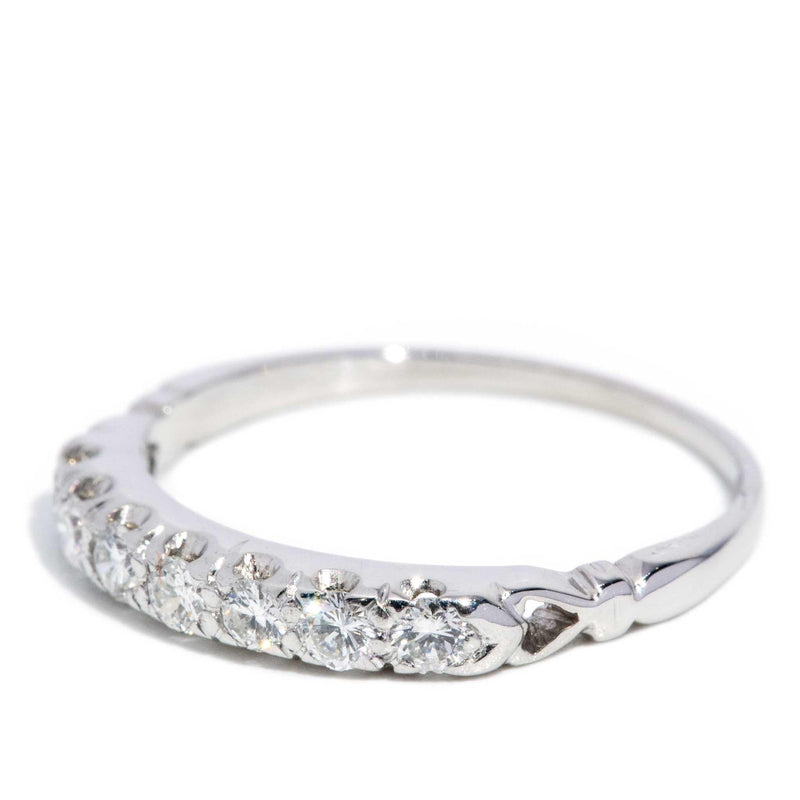 Rachael 1950s Diamond Eternity Ring 18ct White Gold