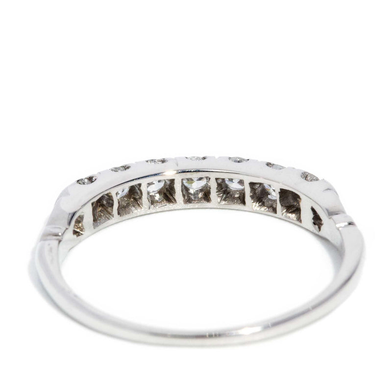 Rachael 1950s Diamond Eternity Ring 18ct White Gold