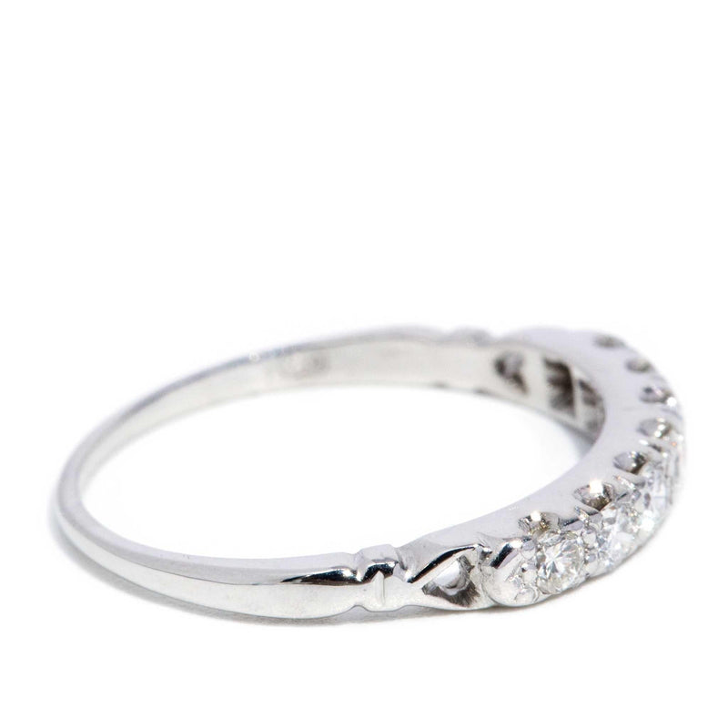 Rachael 1950s Diamond Eternity Ring 18ct White Gold