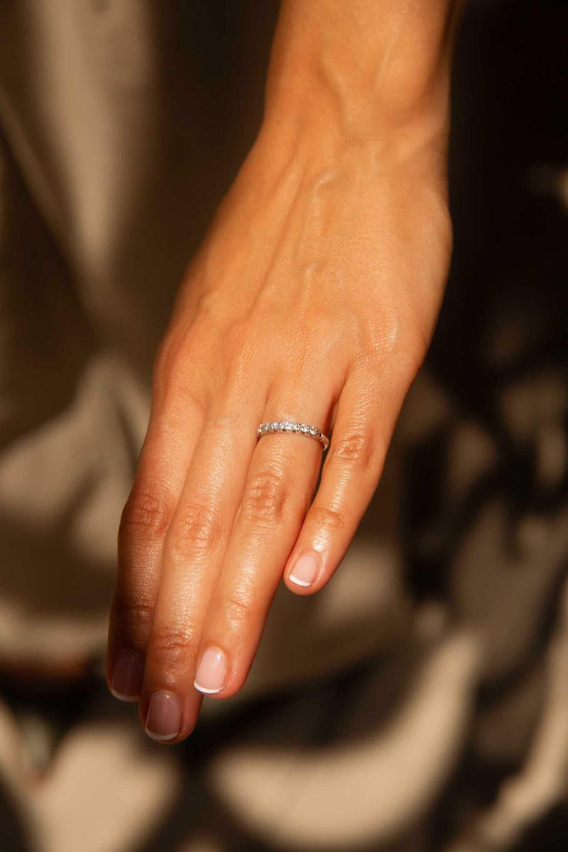 Rachael 1950s Diamond Eternity Ring 18ct White Gold