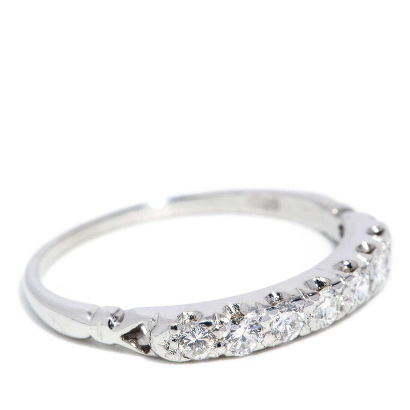 Rachael 1950s Diamond Eternity Ring 18ct White Gold
