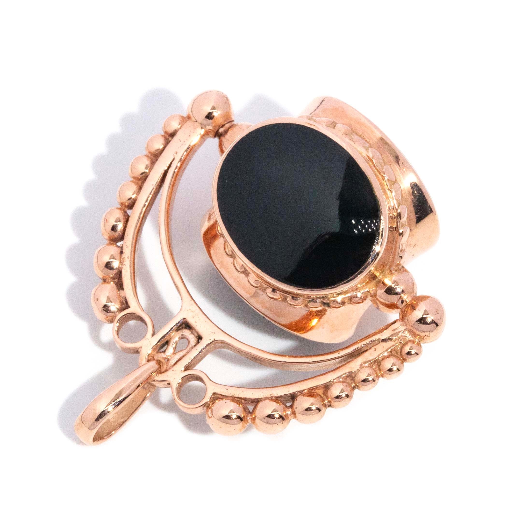 Rashia Carnelian Onyx Bloodstone Pendant 9ct Rose Gold Pendants/Necklaces Imperial Jewellery 