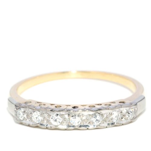 Reina Diamond Pierced Dress Ring 18K Two Tone Gold