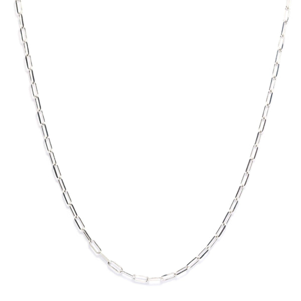 Riley Paperclip Style Link Chain 9ct White Gold Pendants/Necklaces Imperial Jewellery 