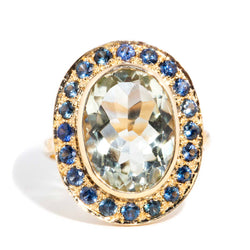 Rita Blue Sapphire & Mint Quartz cluster Ring 9 Carat Gold* DRAFT Rings Imperial Jewellery Imperial Jewellery - Hamilton 