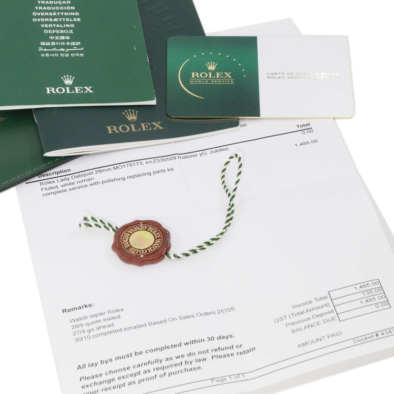 Rolex Datejust Roselor 18 Carat Yellow Gold Jubilee Bracelet 26mm