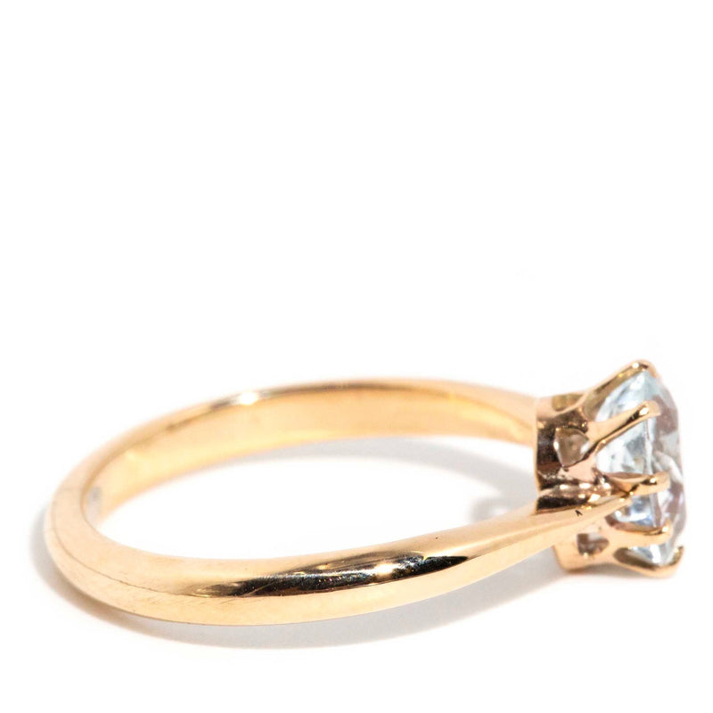 Romona 1960s Aquamarine Ring 9ct Gold Rings Imperial Jewellery 