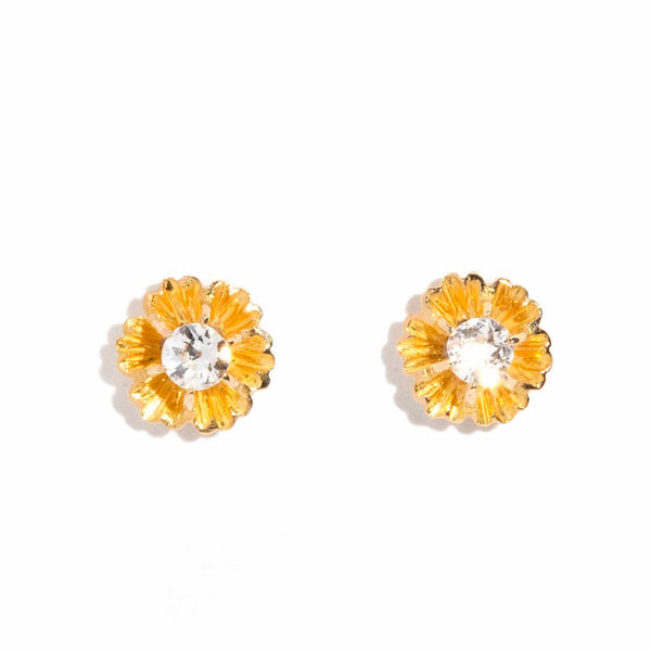 Rosamund Old Cut Diamond Studs 20ct Gold 18ct Backs* DRAFT Earrings Imperial Jewellery Imperial Jewellery - Hamilton 