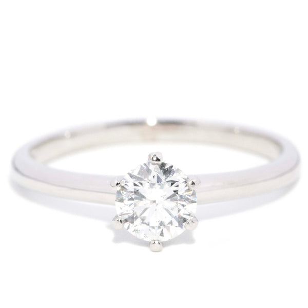 Rosetta Contemporary Half Carat Diamond Platinum Solitaire Engagement Ring Rings Imperial Jewellery 