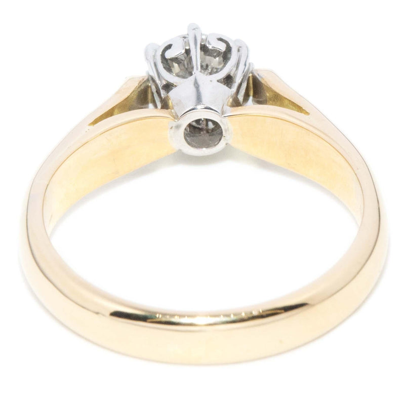 Vintage Circa 1960s Diamond Solitaire Ring 18 Carat Gold