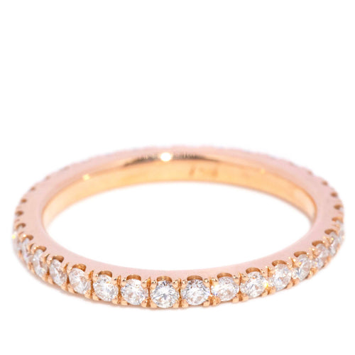Rosie Brilliant Diamond Eternity Stacking Ring 18K Rose Gold