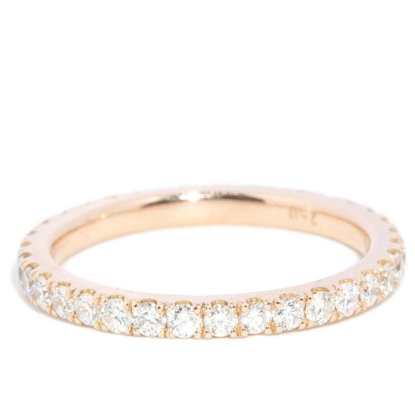 Contemporary Diamond Stacking Ring 18 Carat Rose Gold