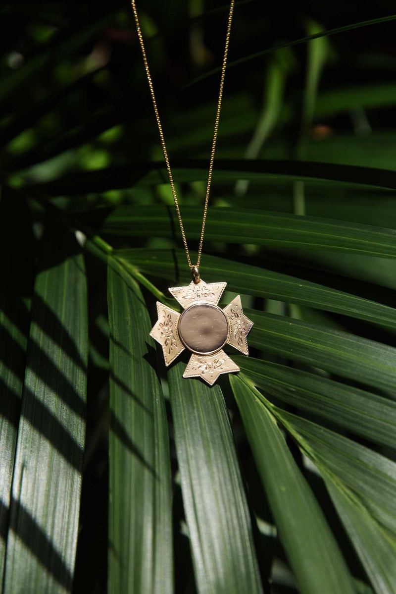 Vintage Circa 1930s Cross Award Pendant 9 Carat Rose Gold