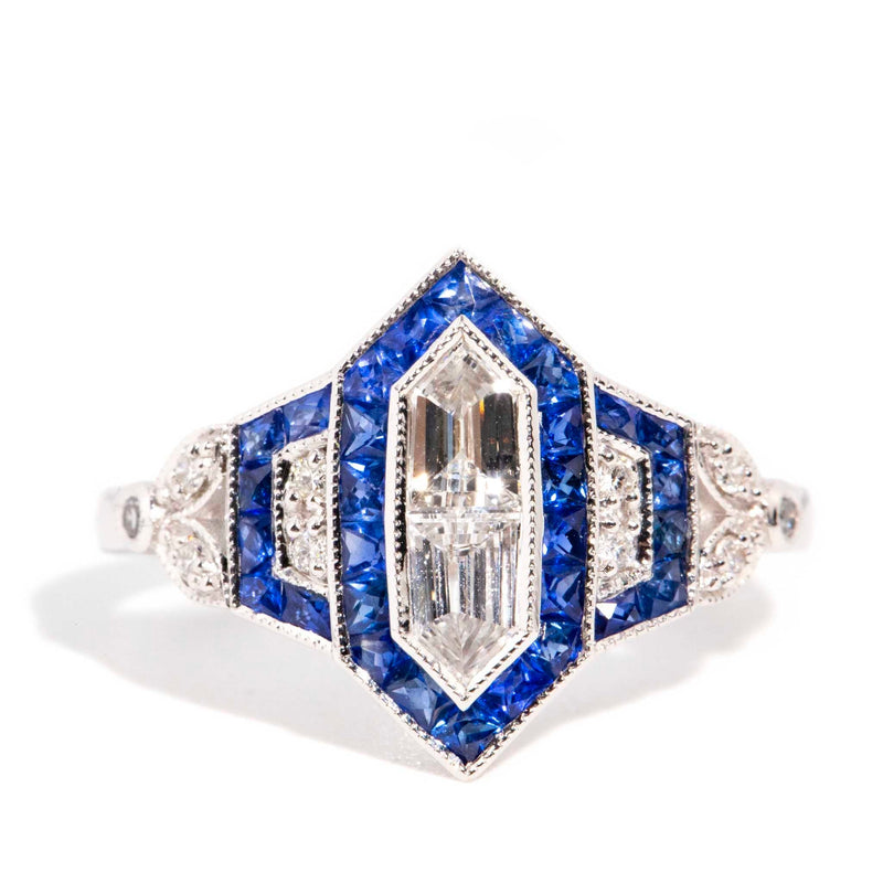Safira Diamond & Sapphire Ring 18ct White Gold* DRAFT Rings Imperial Jewellery Imperial Jewellery - Hamilton 