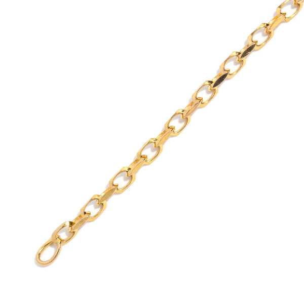 Sally Contemporary Rectangular Cable Link Slender Bracelet 9ct Yellow Gold Bracelets/Bangles Imperial Jewellery 