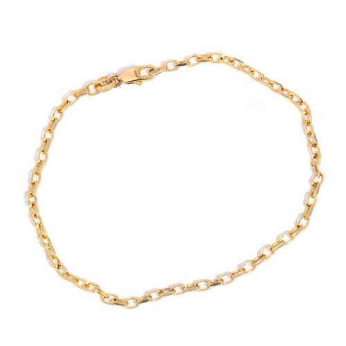 Sally Rectangular Cable Link Bracelet 9K Yellow Gold