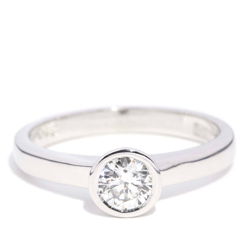 Selina GIA 0.56ct Diamond Solitaire Ring 18K White Gold