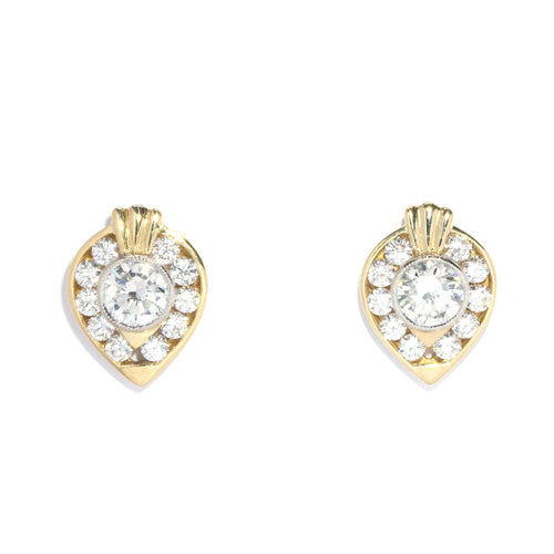 Seraph Diamond Teardrop Cluster Studs 18K Yellow Gold