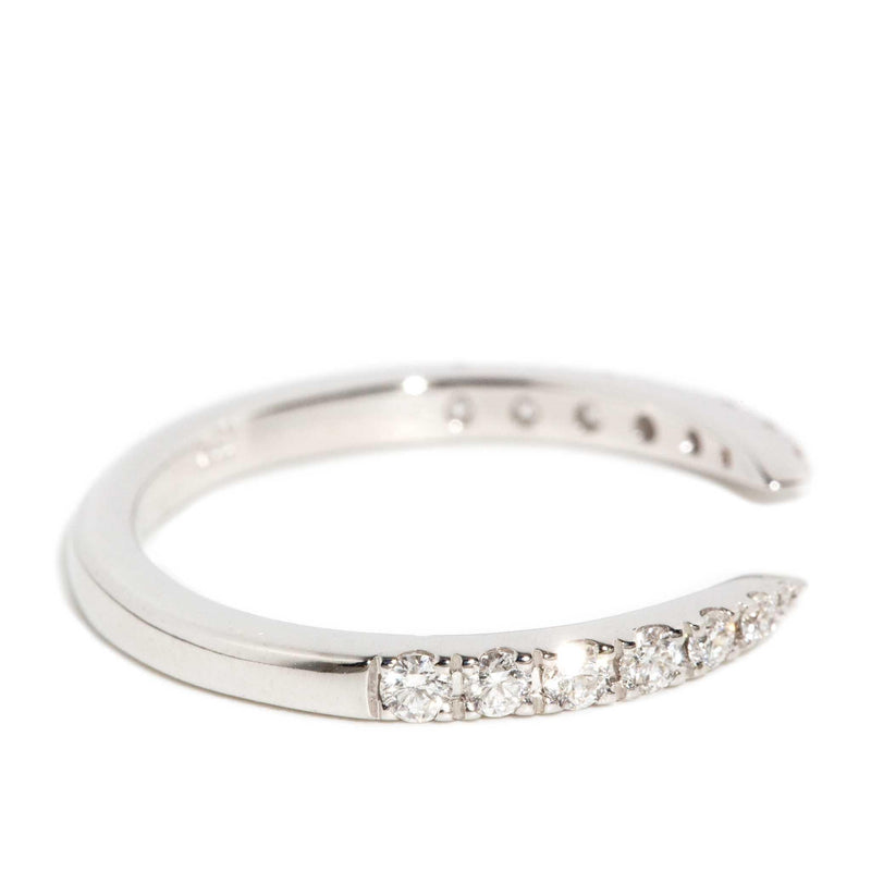 Shira Diamond Open Stacking Ring 18ct White Gold