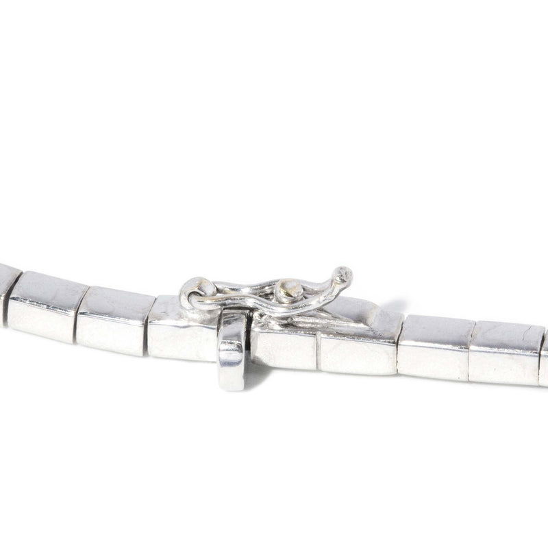 Contemporary Diamond Tennis Bracelet 18 Carat White Gold