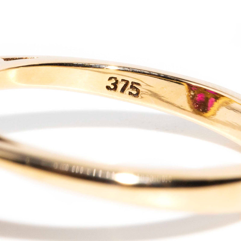 Sophia Ruby Milgrain Cluster Ring 9ct Gold* DRAFT Rings Imperial Jewellery 