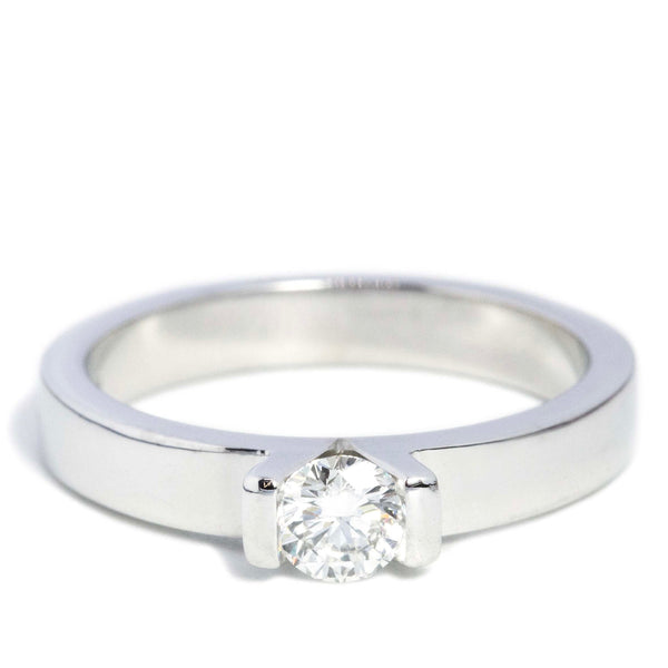 Sora 1980s Brilliant Diamond Platinum Solitaire Ring Rings Imperial Jewellery 