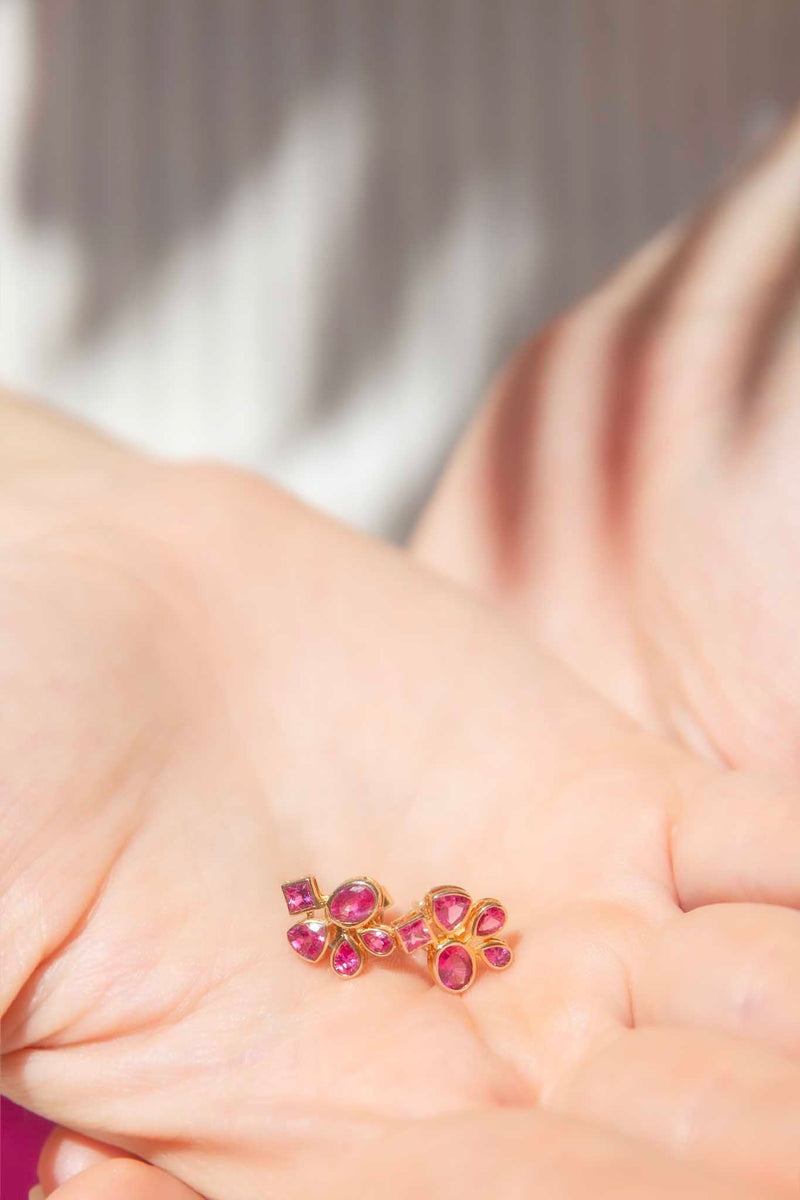 "Soul Colour" 18ct Gold Vivid Red Ruby Earrings Rings Imperial Jewellery 