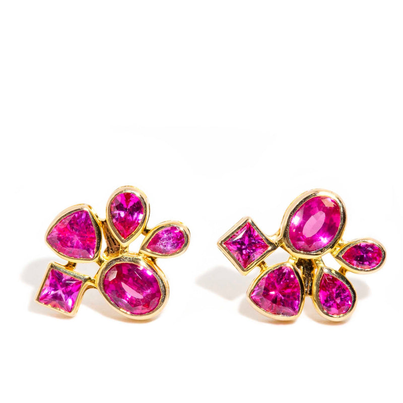 "Soul Colour" 18ct Gold Vivid Red Ruby Earrings Rings Imperial Jewellery 