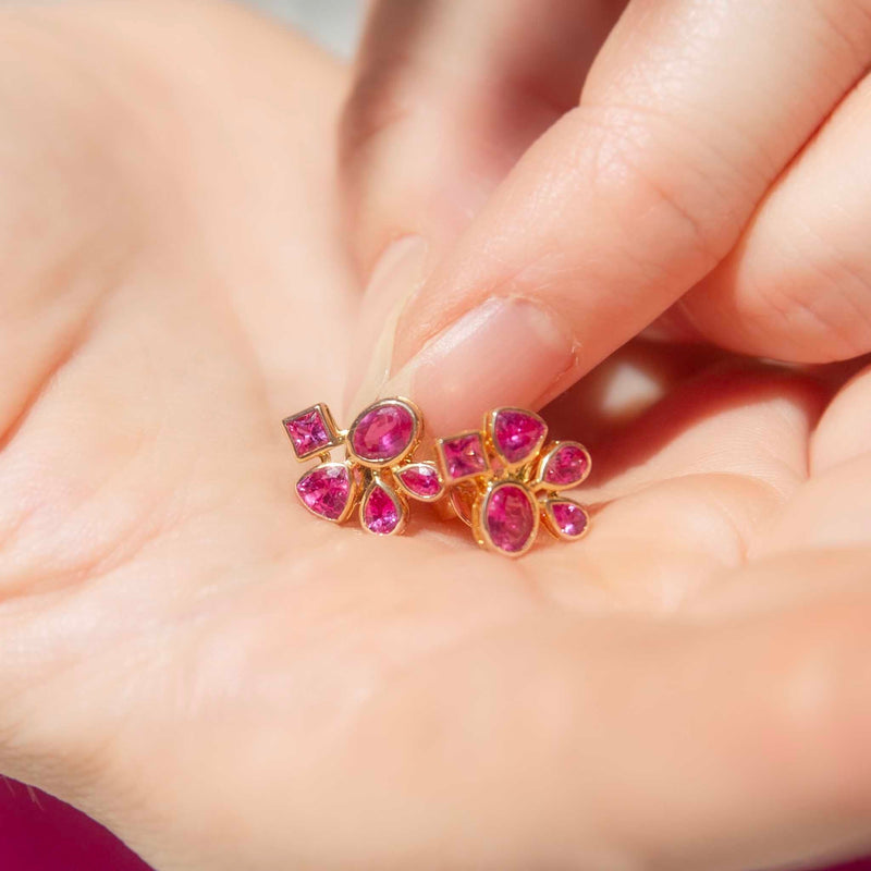 "Soul Colour" 18ct Gold Vivid Red Ruby Earrings Rings Imperial Jewellery 