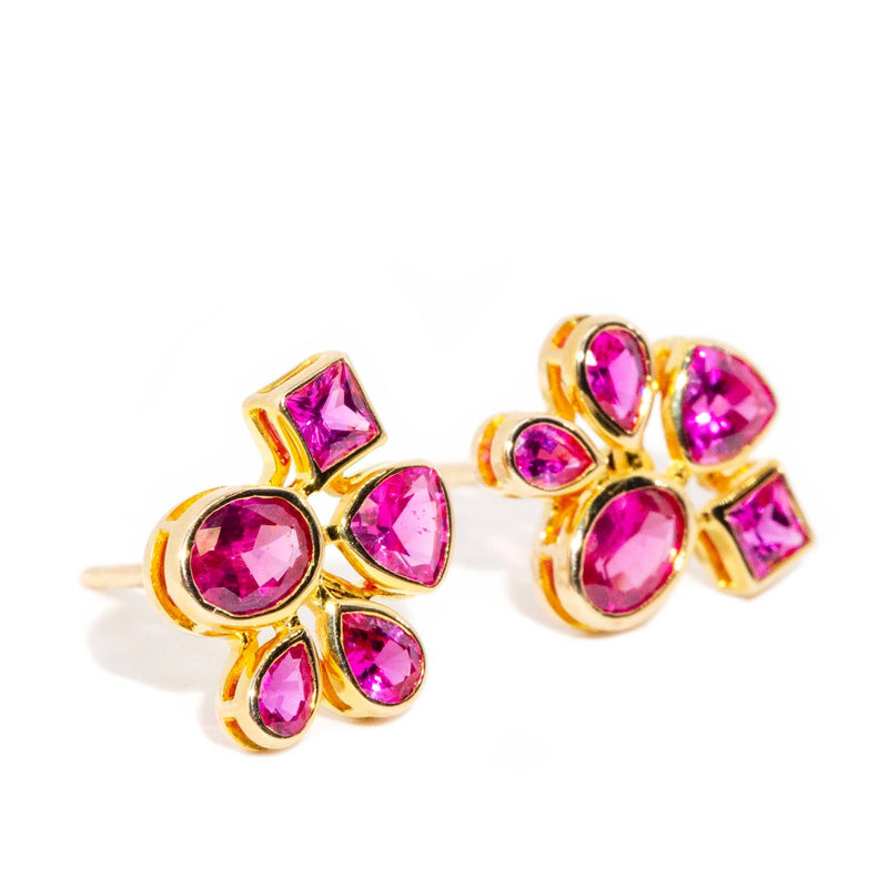 "Soul Colour" 18ct Gold Vivid Red Ruby Earrings Rings Imperial Jewellery 