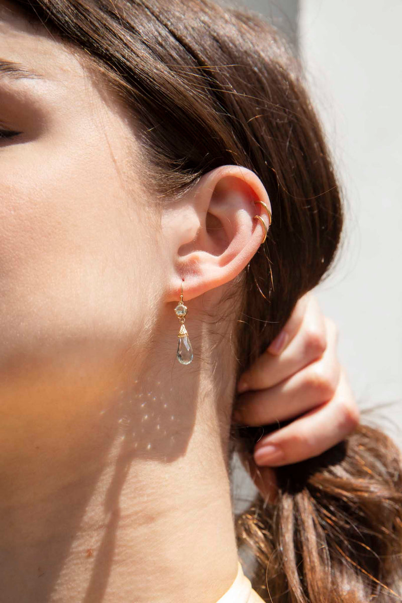 Stella Mint Quartz Drop Style 9 Carat Gold Earrings* DRAFT Earrings Imperial Jewellery 