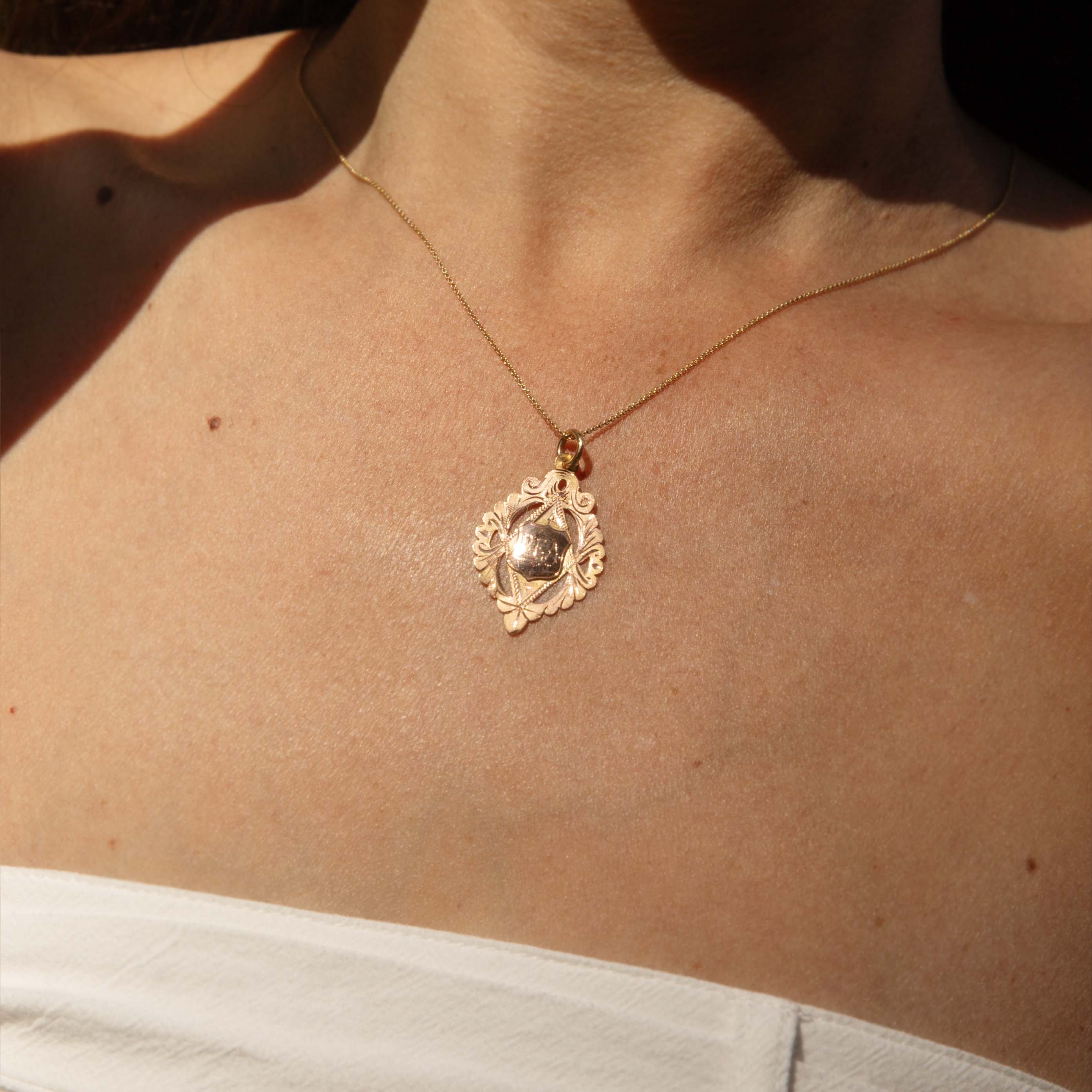 Sweetpea 1929 Award Pendant 9ct Rose Gold Pendants/Necklaces Imperial Jewellery 