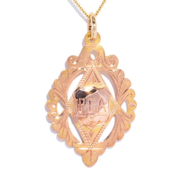 Sweetpea 1929 Award Pendant 9ct Rose Gold Pendants/Necklaces Imperial Jewellery 