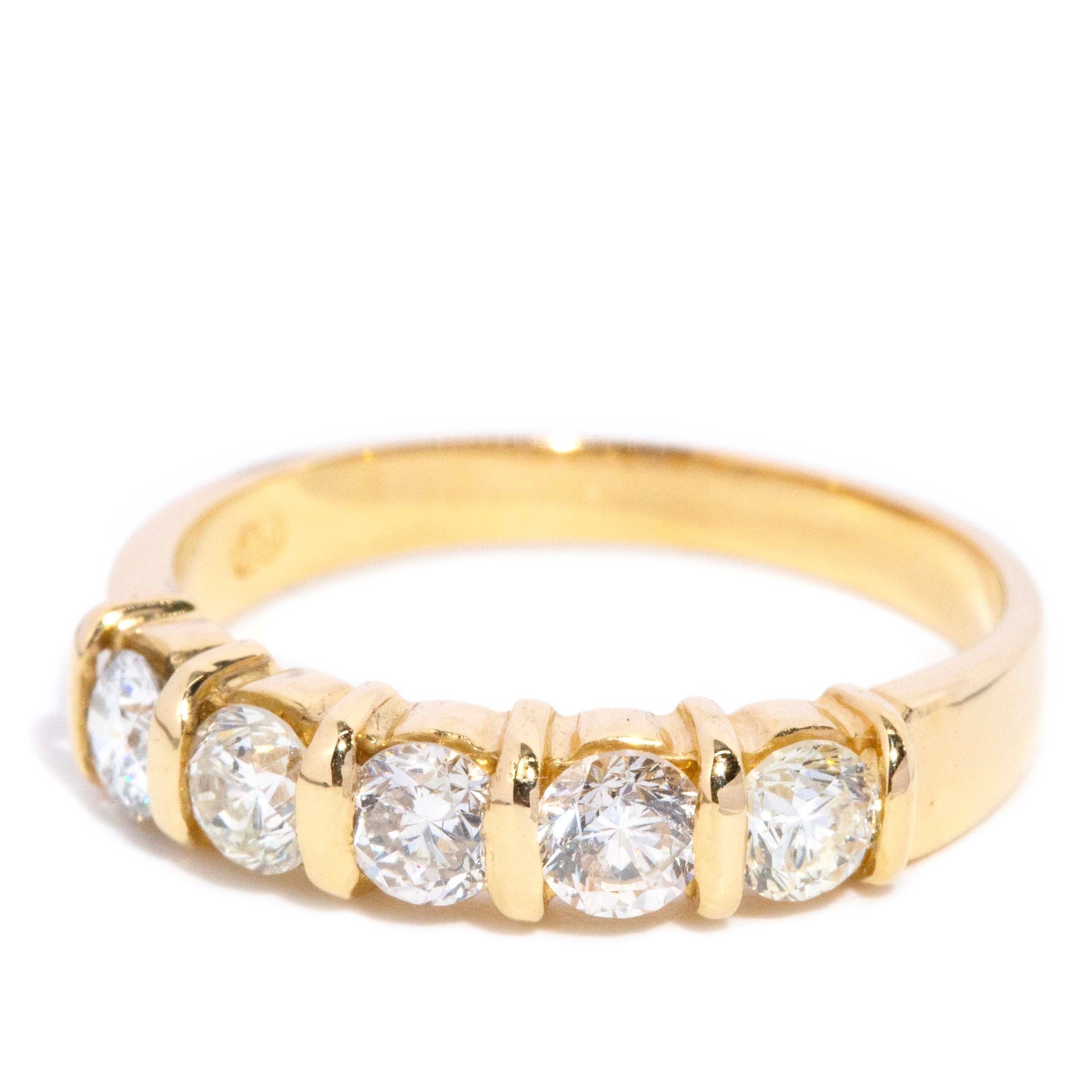 Tamara Vintage Diamond Eternity Ring 18ct Gold Rings Imperial Jewellery 