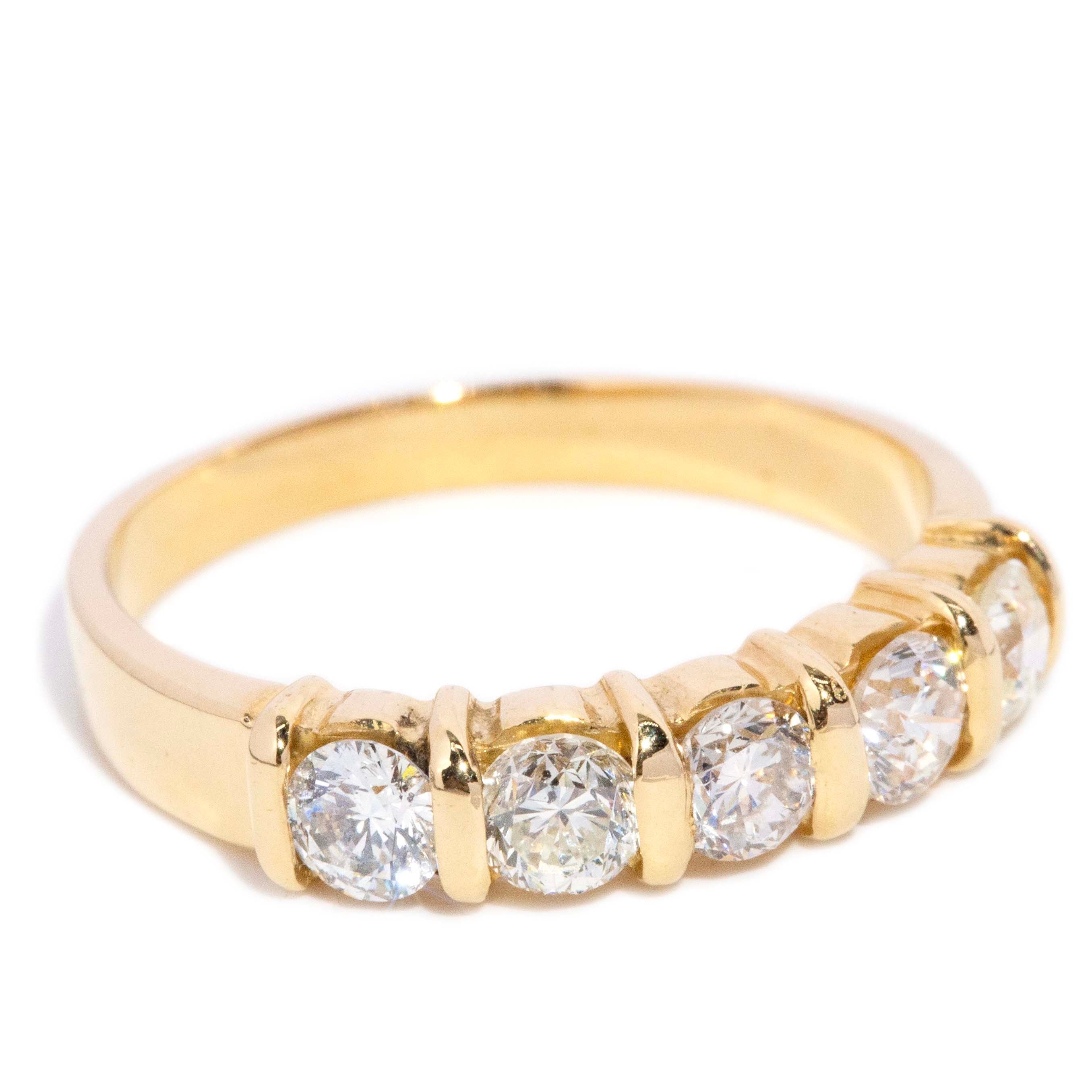 Tamara Vintage Diamond Eternity Ring 18ct Gold Rings Imperial Jewellery 
