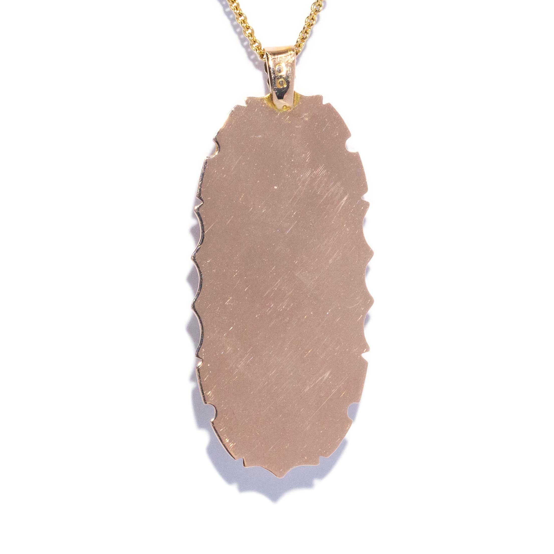 Thais Elongated Oval Boulder Opal Pendant 9ct Gold Pendants/Necklaces Imperial Jewellery 