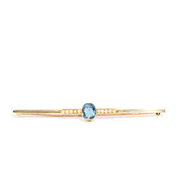 Thetis 1930s Aquamarine & Seed Pearl Brooch 15ct Gold Brooches Imperial Jewellery Imperial Jewellery - Hamilton 
