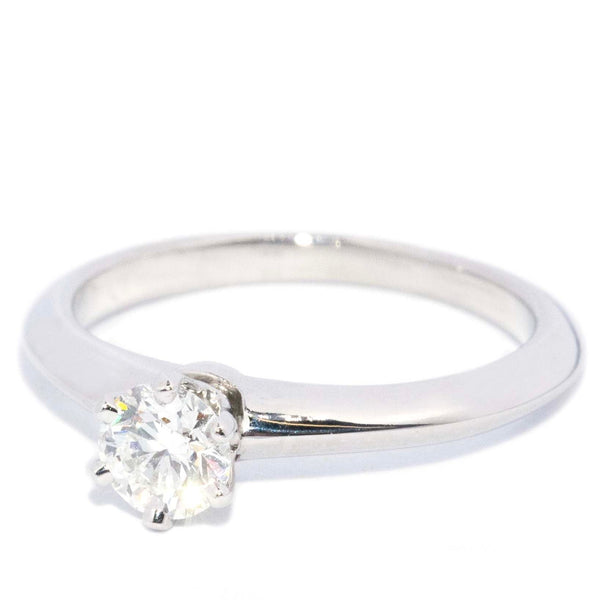 Tiffany and Co. Diamond Solitaire Platinum Ring Rings Imperial Jewellery 