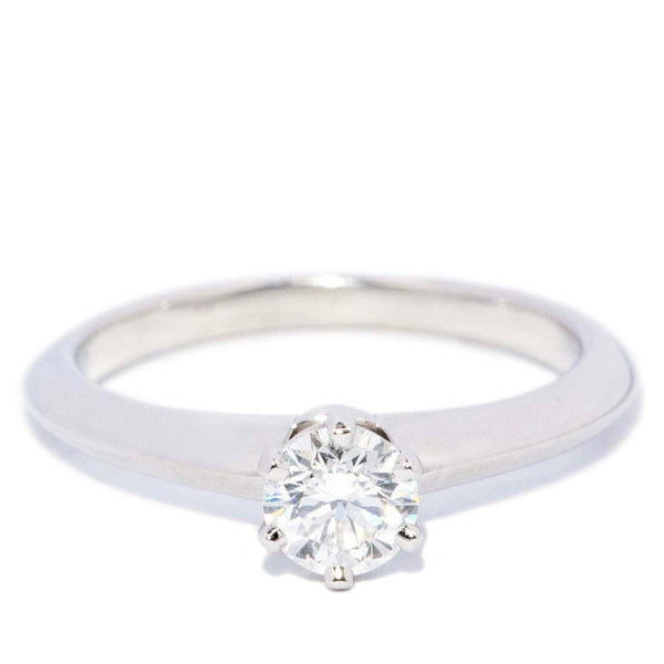 Tiffany and Co. Diamond Solitaire Platinum Ring Rings Imperial Jewellery 