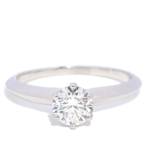 Tiffany & Co. 0.86ct Diamond Platinum Solitaire Ring