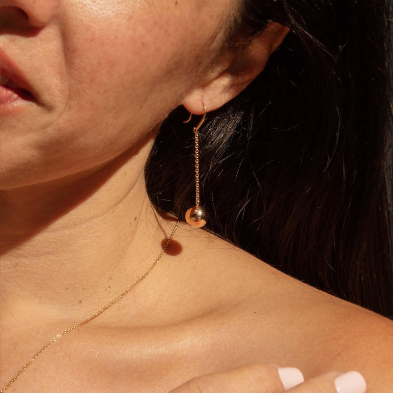Contemporary & Co Ball Hook Earrings 18 Carat Rose Gold