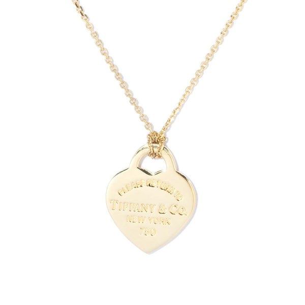 Tiffany & Co Heart Pendant & Chain 18 Carat Yellow Gold