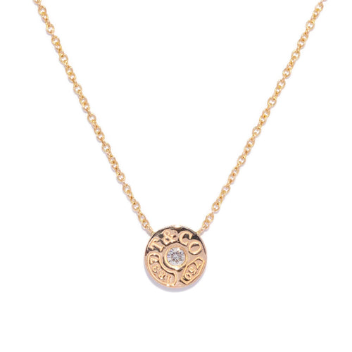 Tiffany & Co. Solitaire Diamond Disc Pendant 18K Rose Gold
