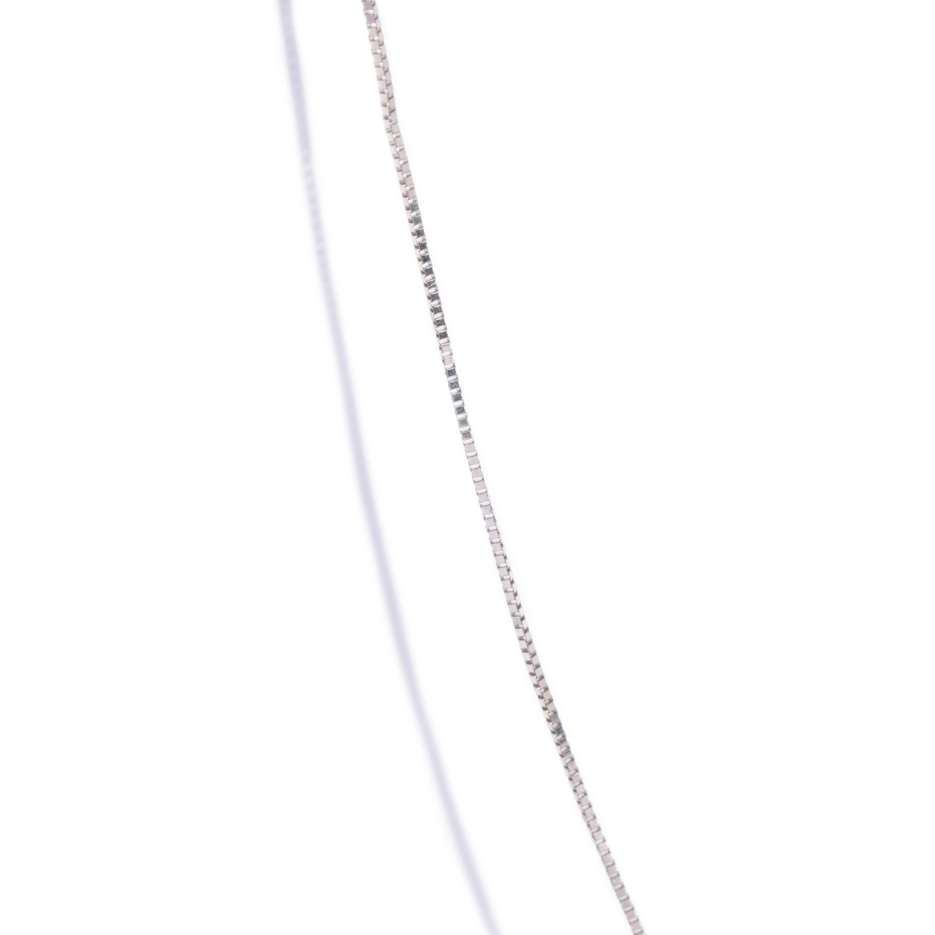 Trove Contemporary Box Link Chain 10ct White Gold 47cm Long Pendants/Necklaces Imperial Jewellery 