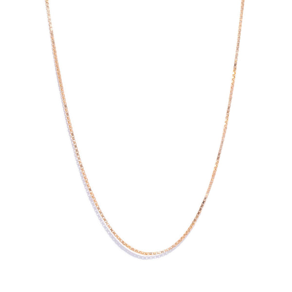 Trove Contemporary Box Link Chain 9ct Yellow Gold 40cm Long Pendants/Necklaces Imperial Jewellery 