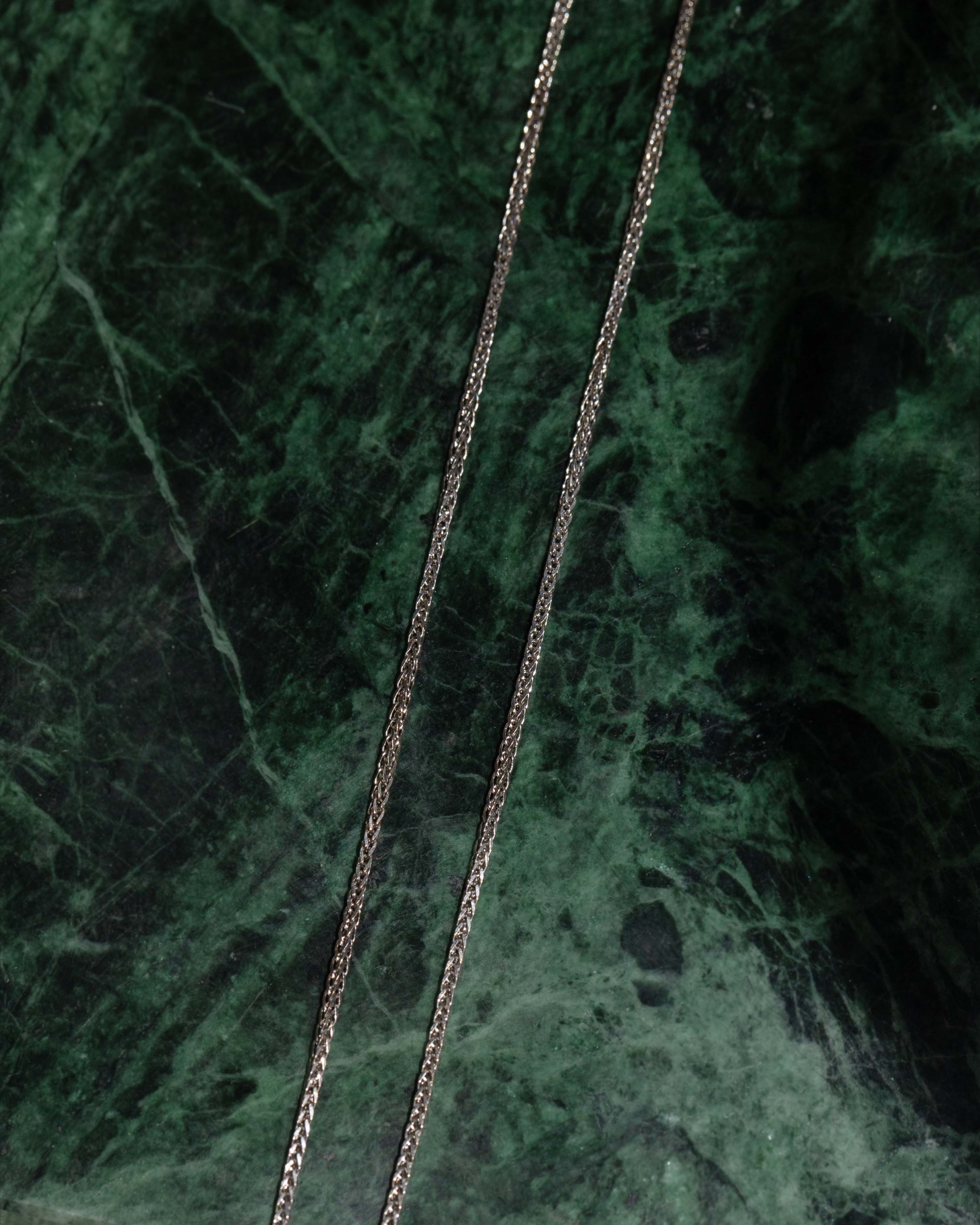 Trove Contemporary Cable & Bead Link Chain 18ct White Gold 45cm Long Pendants/Necklaces Imperial Jewellery 