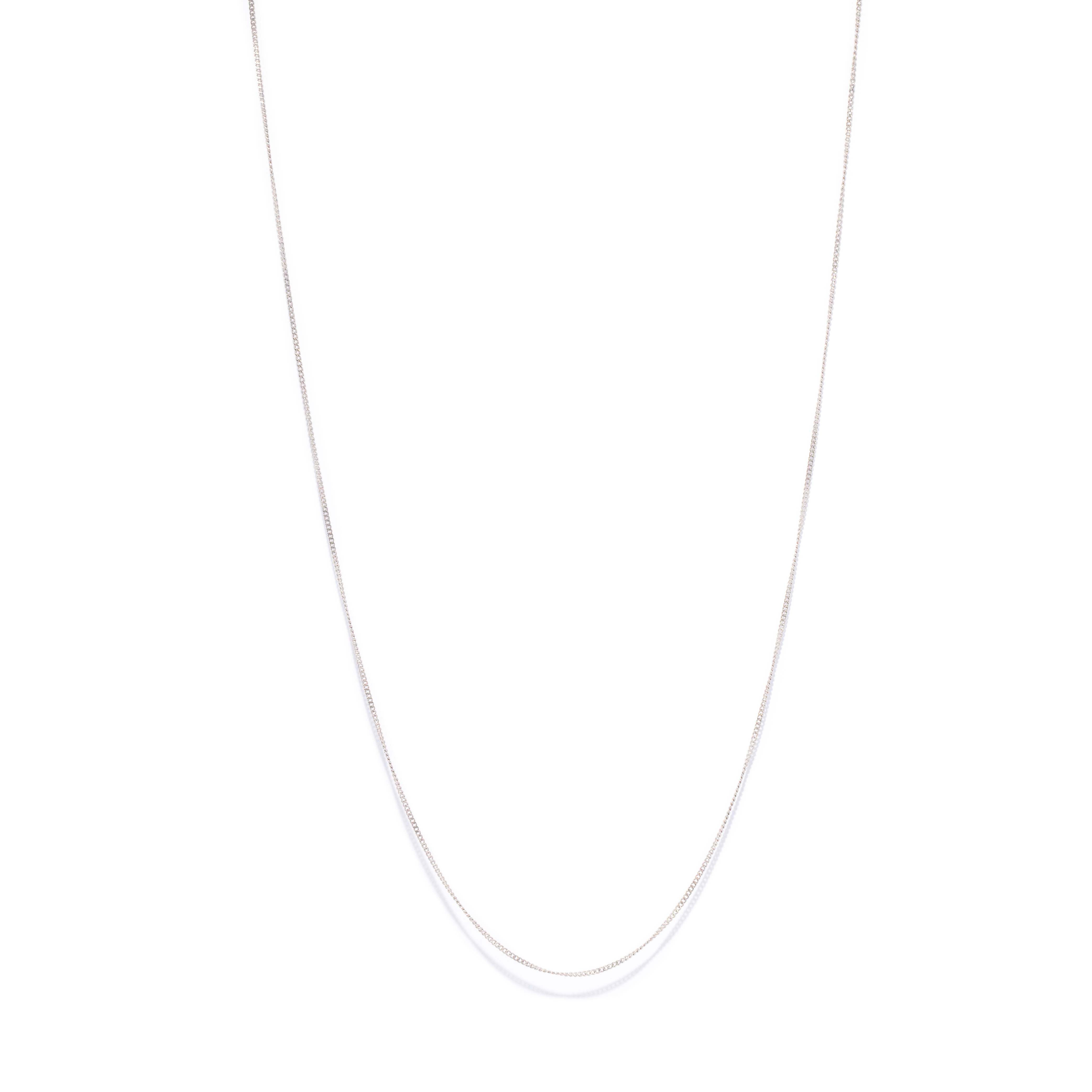 Trove Contemporary Curb Link Chain 9ct White Gold 50cm Long Pendants/Necklaces Imperial Jewellery 