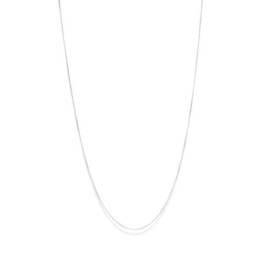 Trove Contemporary Curb Link Chain 9ct White Gold 50cm Long