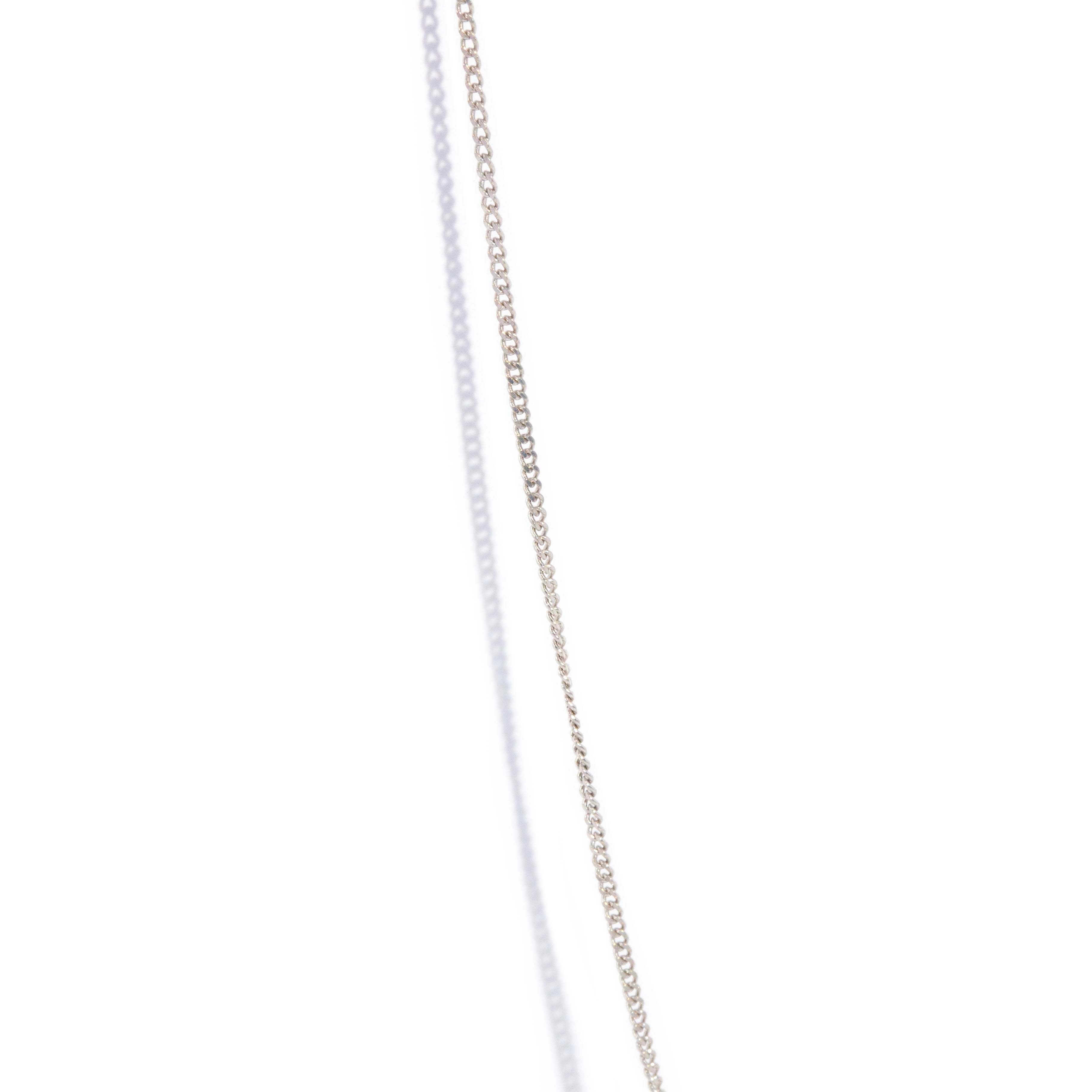 Trove Contemporary Curb Link Chain 9ct White Gold 50cm Long Pendants/Necklaces Imperial Jewellery 