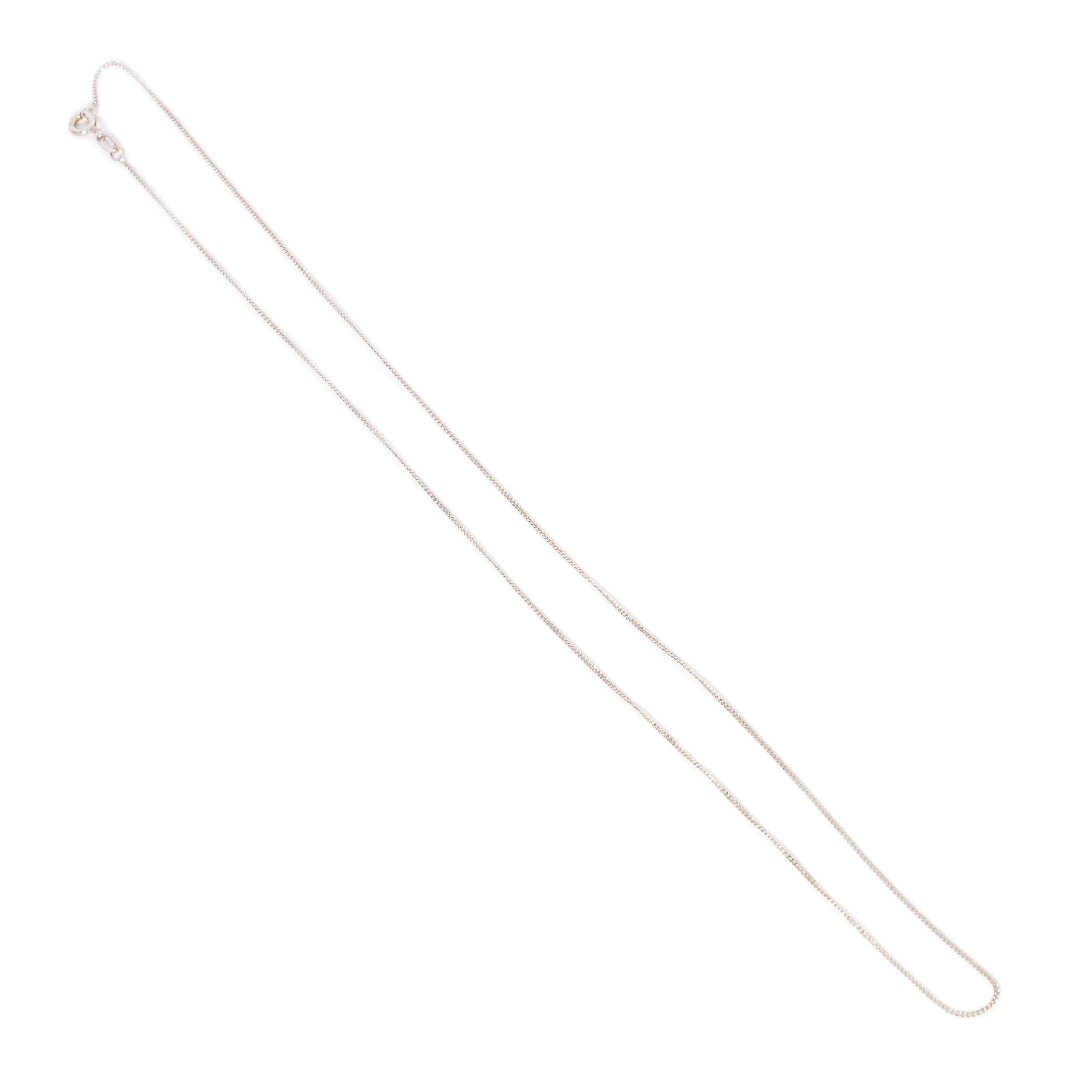 Trove Contemporary Curb Link Chain 9ct White Gold 50cm Long Pendants/Necklaces Imperial Jewellery 